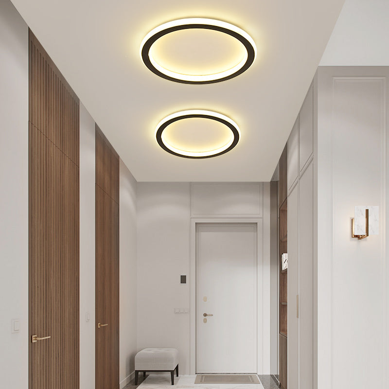 Contemporary Geometric Ceiling Light Fixture Metal LED Aisle Ceiling Mount Lamp Fixture
