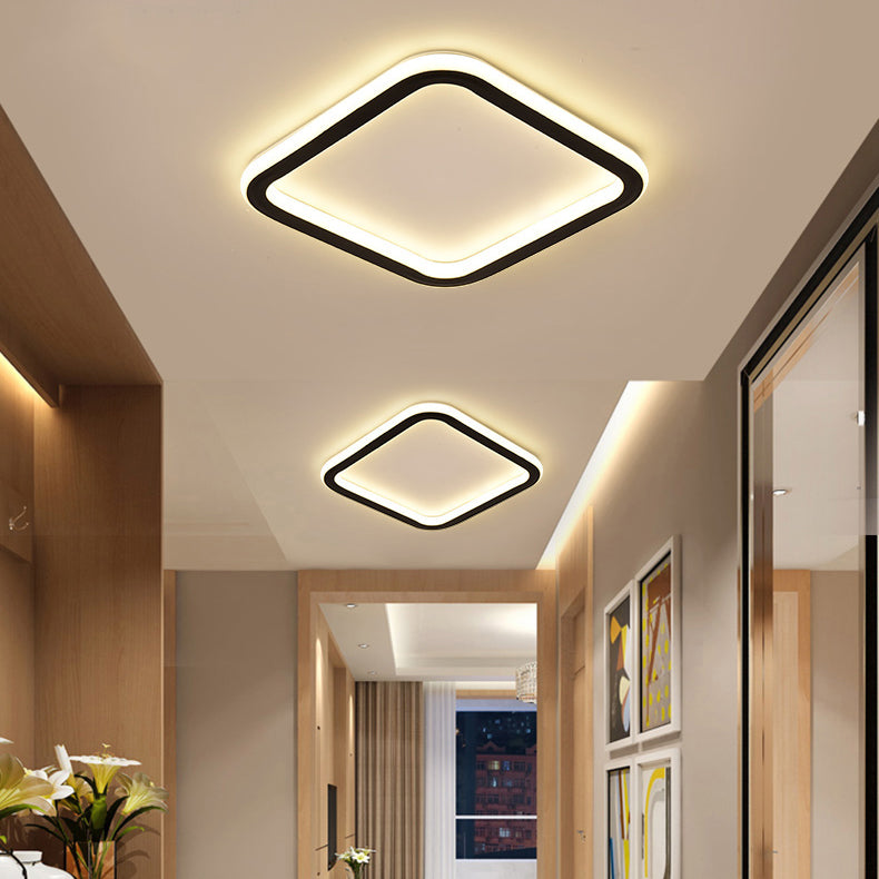 Contemporary Geometric Ceiling Light Fixture Metal LED Aisle Ceiling Mount Lamp Fixture