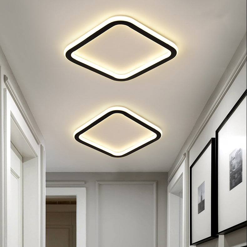 Contemporary Geometric Ceiling Light Fixture Metal LED Aisle Ceiling Mount Lamp Fixture