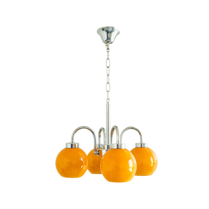 Modern Multi Head Glass Chandelier Light Fixtures Restaurant Hanging Chandelier