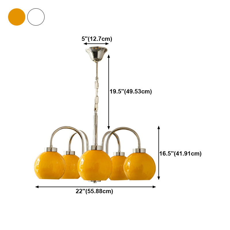 Modern Multi Head Glass Chandelier Light Fixtures Restaurant Hanging Chandelier