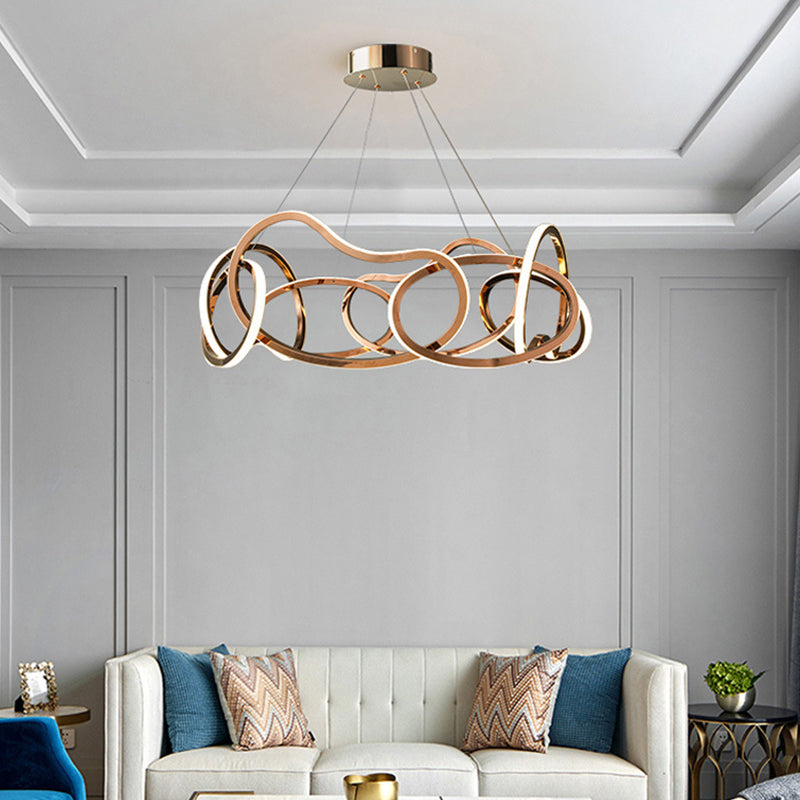 Lámpara lineal lámpara de lámpara de lámpara múltiple LED colgante para dormitorio para dormitorio