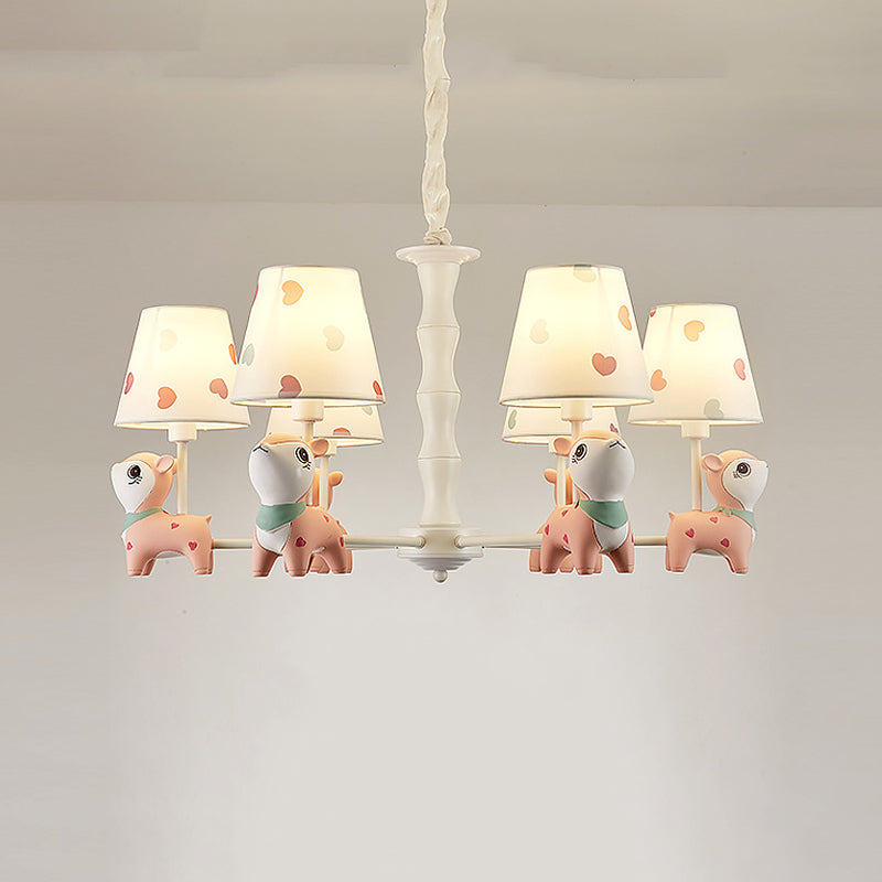 Nordic Style Macron Chandelier Pendant Multi-Head Fabric Chandelier Light for Living Room