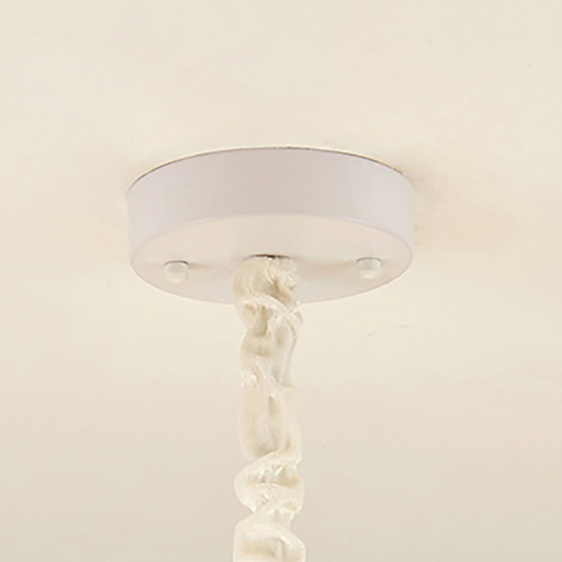 Estilo nórdico Macron Chandelier Costilla Multi-Head Luz de tela de tela múltiple para sala de estar