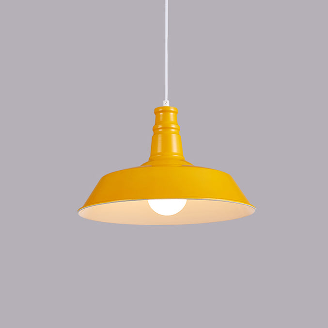 Lampada a sospensione a forma di fienile multicolore Metal industriale 1 ristorante Bulb Hanging Light