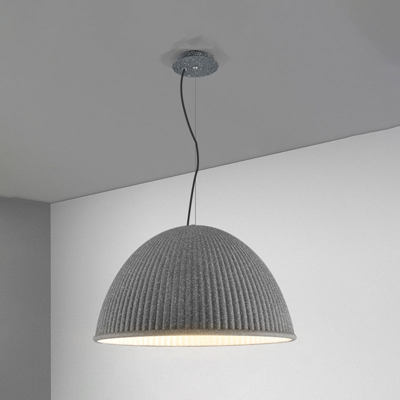 Salle à manger suspendue résine 1 ampoule de style macaron de style macaron en dôme