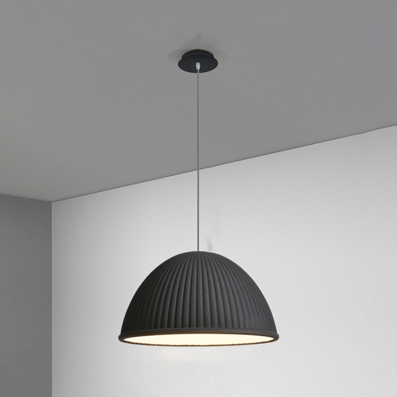 Salle à manger suspendue résine 1 ampoule de style macaron de style macaron en dôme