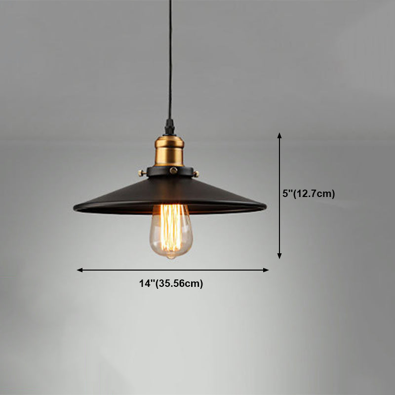 Lampada a sospensione di ferro a bulbo singolo a sospensione a bulbo singola