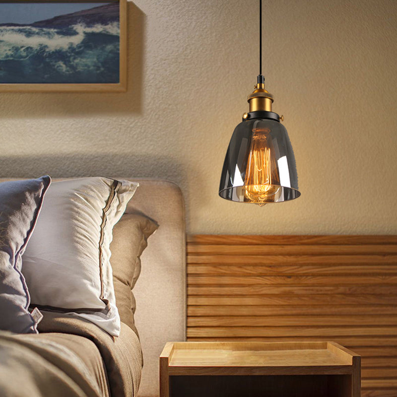 Lámpara colgante geométrica de una sola bomba