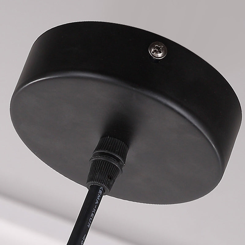 Lampe de suspension en verre de forme ovale créative moderne la lumière suspendue à 1 lumière pour salle à manger