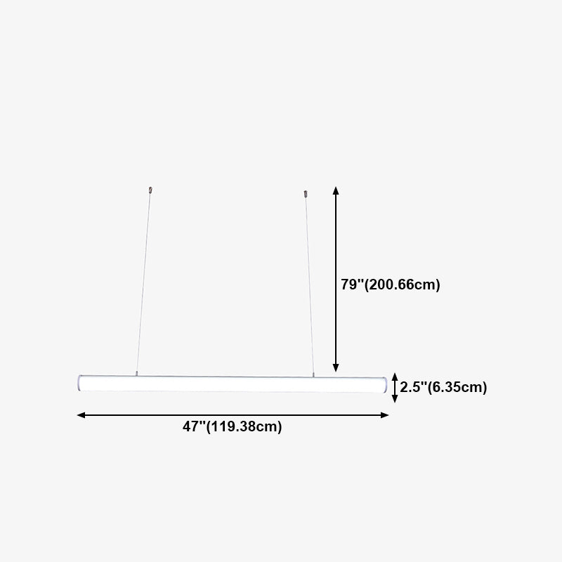 Metal Island Leuchte Einfacher Stil 1-Licht-lineare Hanglampe mit Acrylschatten