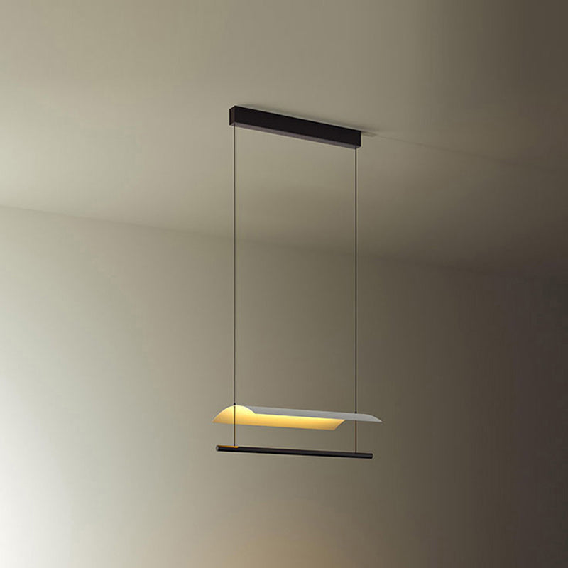 Moderne Geometry Island Leuchte weiße LED -Restaurant Hanging Lampe