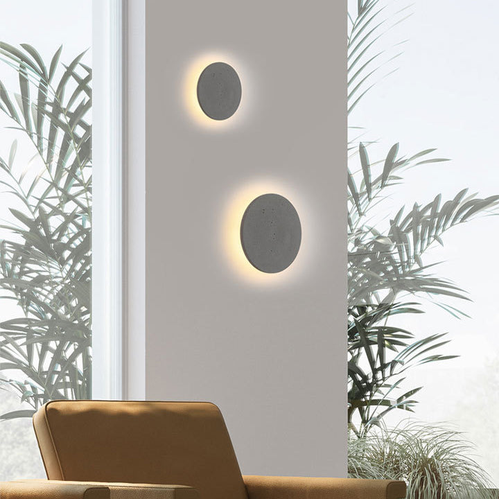 Moderner Stil Zement Wandleuchte runde Form LED -Wandleuchte für draußen