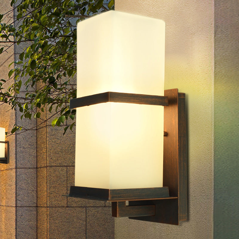 Moderne Aluminium -Wandleuchte Geometrieform 1 Lichtwandleuchten mit Glas für draußen