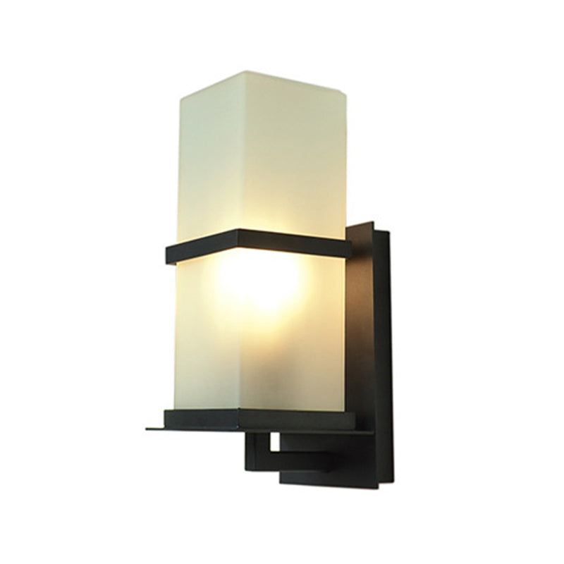 Moderne Aluminium -Wandleuchte Geometrieform 1 Lichtwandleuchten mit Glas für draußen