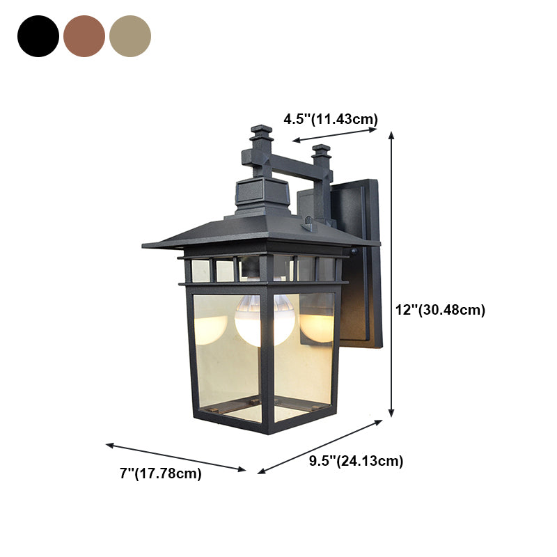 Moderne Aluminium -Wandleuchte Geometrieform 1 Lichtwandleuchten mit Glas für draußen