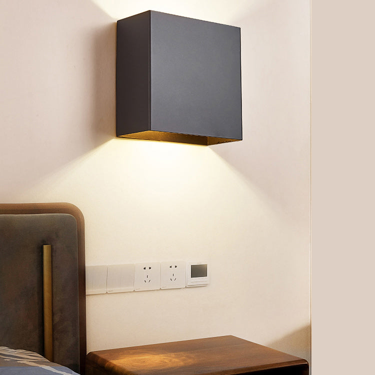 Modern Style Metal Wall Light Geometric 2 Lights Wall Washer for Living Room