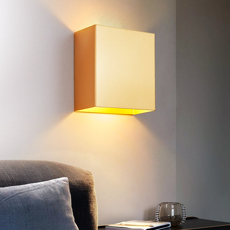 Modern Style Metal Wall Light Geometric 2 Lights Wall Washer for Living Room