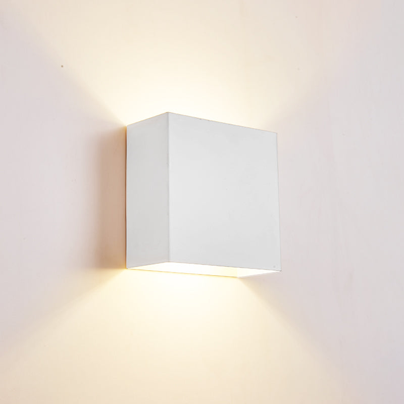 Modern Style Metal Wall Light Geometric 2 Lights Wall Washer for Living Room