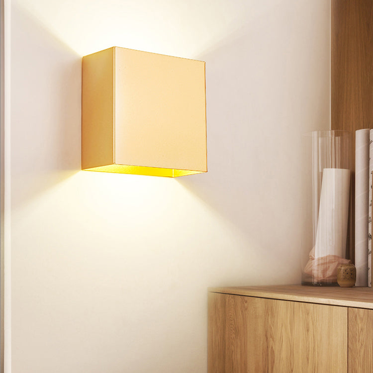 Modern Style Metal Wall Light Geometric 2 Lights Wall Washer for Living Room