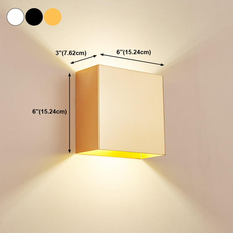 Modern Style Metal Wall Light Geometric 2 Lights Wall Washer for Living Room