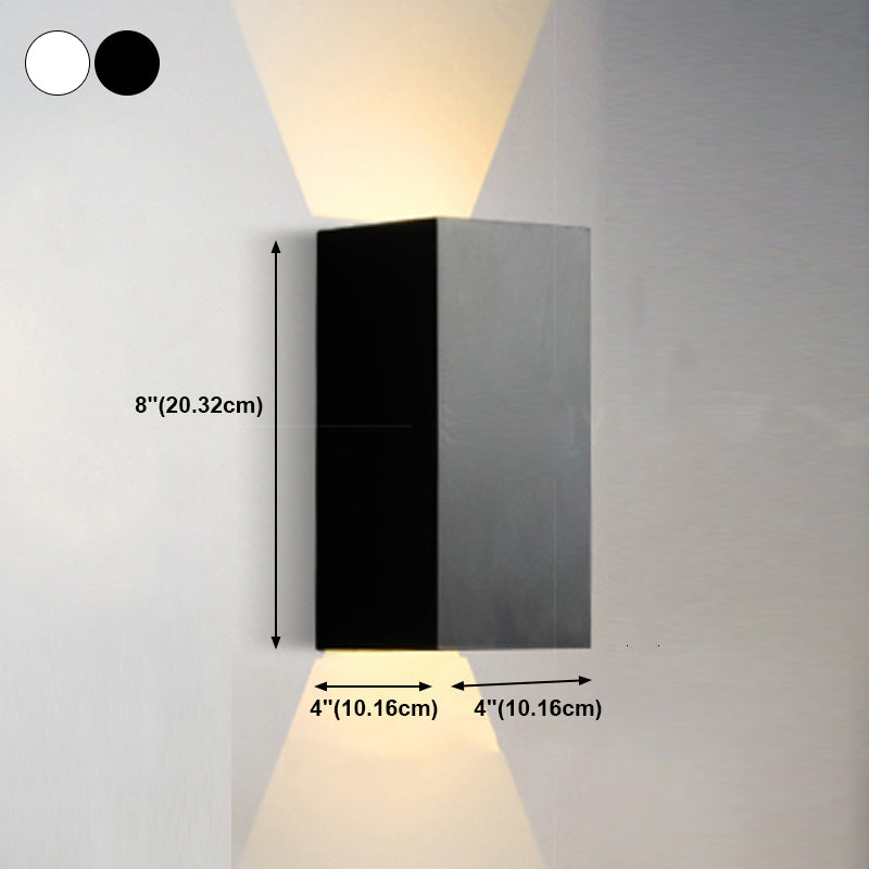 Modern Style Metal Wall Light Geometric 2 Lights Wall Washer for Living Room