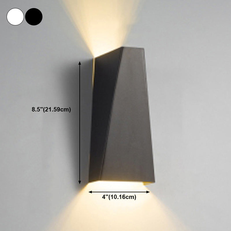 Modern Style Metal Wall Light Geometric 2 Lights Wall Washer for Living Room