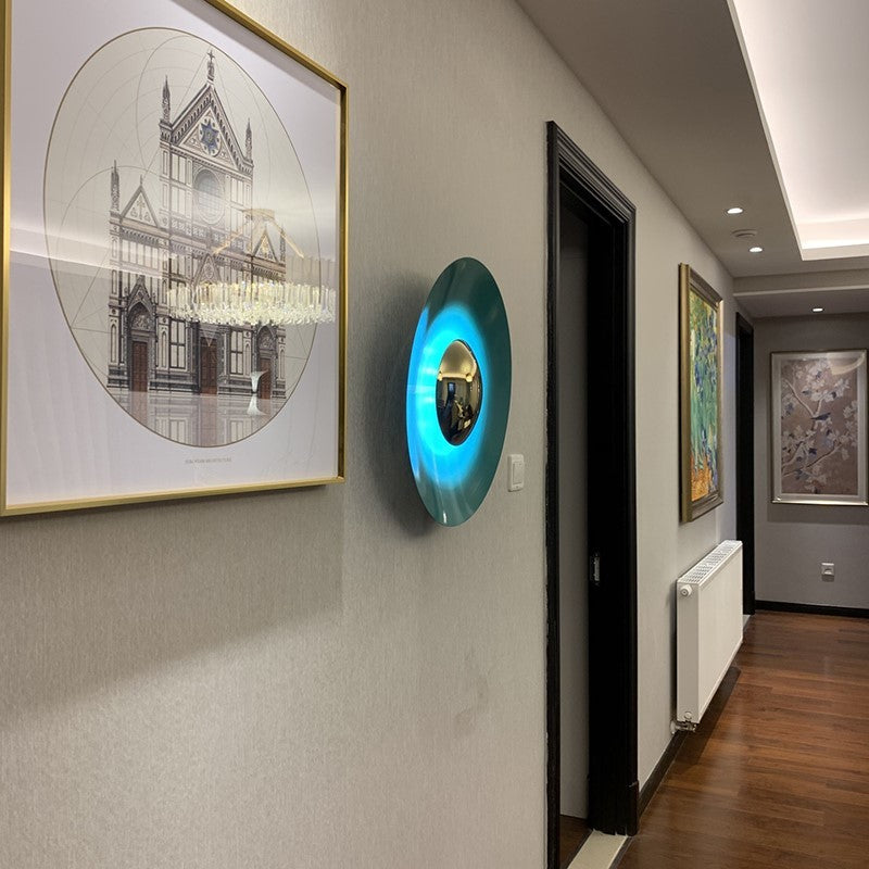Moderne Metallwand hell hell bunte runde 12 "Breite Wandleuchten für Wohnzimmer