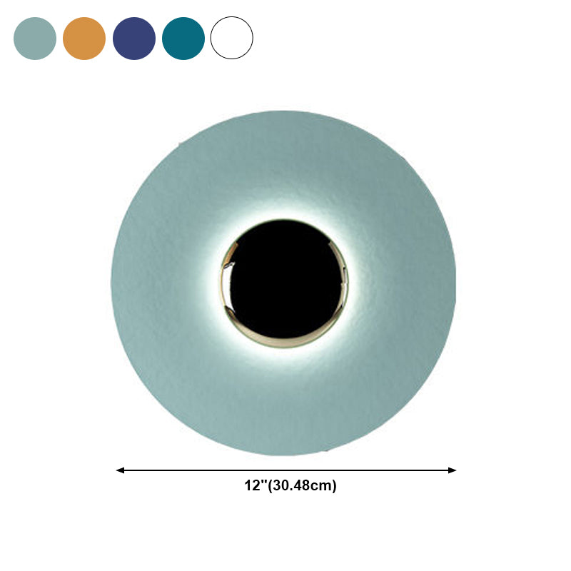 Moderne Metallwand hell hell bunte runde 12 "Breite Wandleuchten für Wohnzimmer
