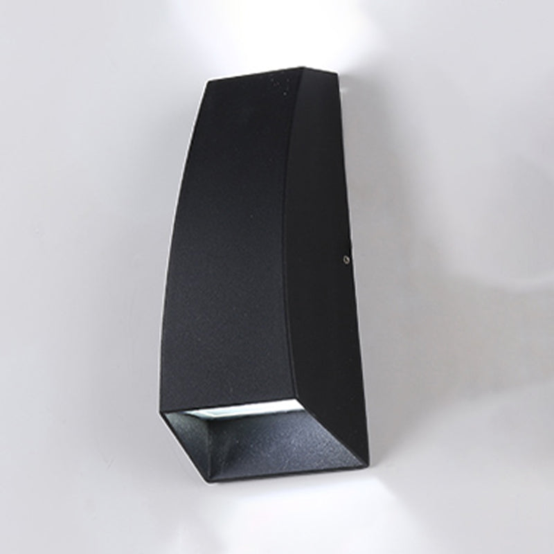 Zeitgenössische schwarze Wandleuchte geometrische Wandscheibe mit Aluminium für draußen