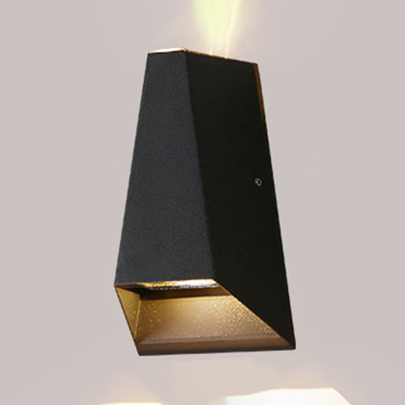 Zeitgenössische schwarze Wandleuchte geometrische Wandscheibe mit Aluminium für draußen