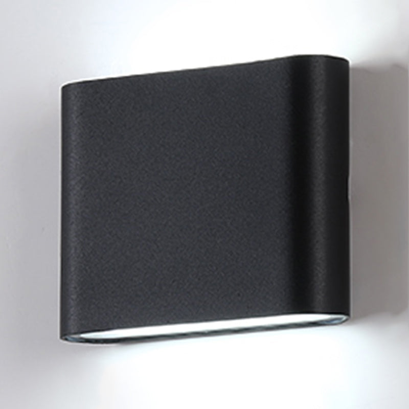 Zeitgenössische schwarze Wandleuchte geometrische Wandscheibe mit Aluminium für draußen