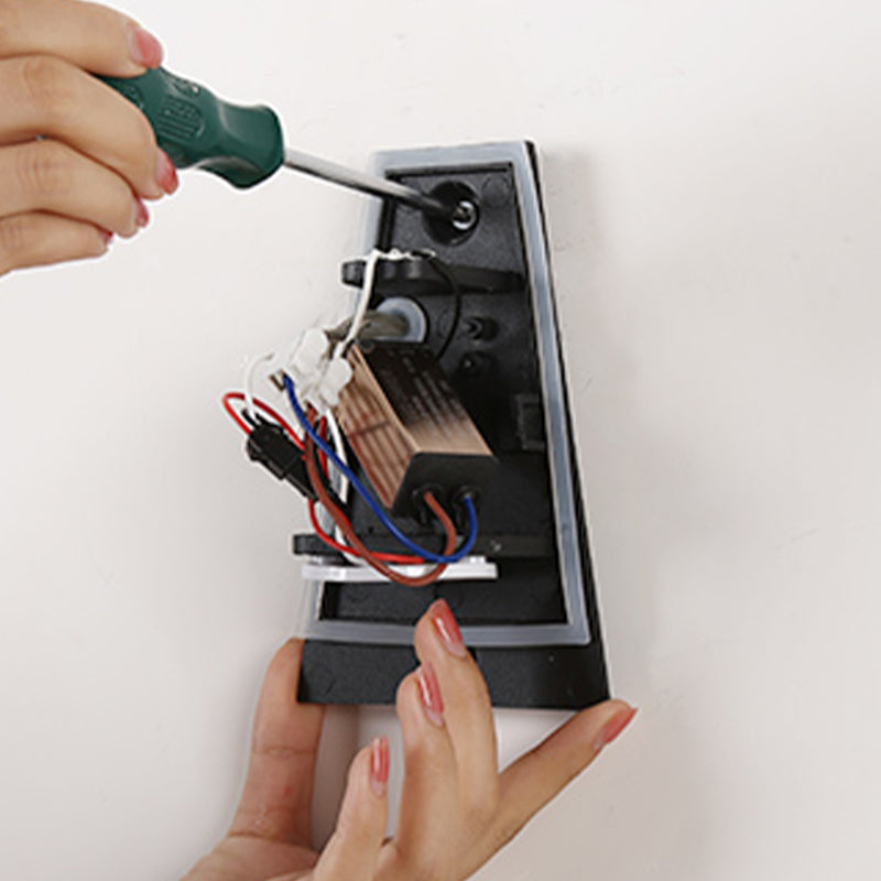 Zeitgenössische schwarze Wandleuchte geometrische Wandscheibe mit Aluminium für draußen