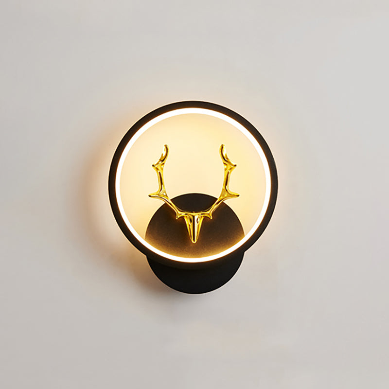 Contemporary Wall Light Geometric Shape LED Wall Sconce with Metal for Bedroom