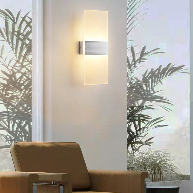 Contemporary Wall Light Geometric Shape LED Wall Sconce with Metal for Bedroom