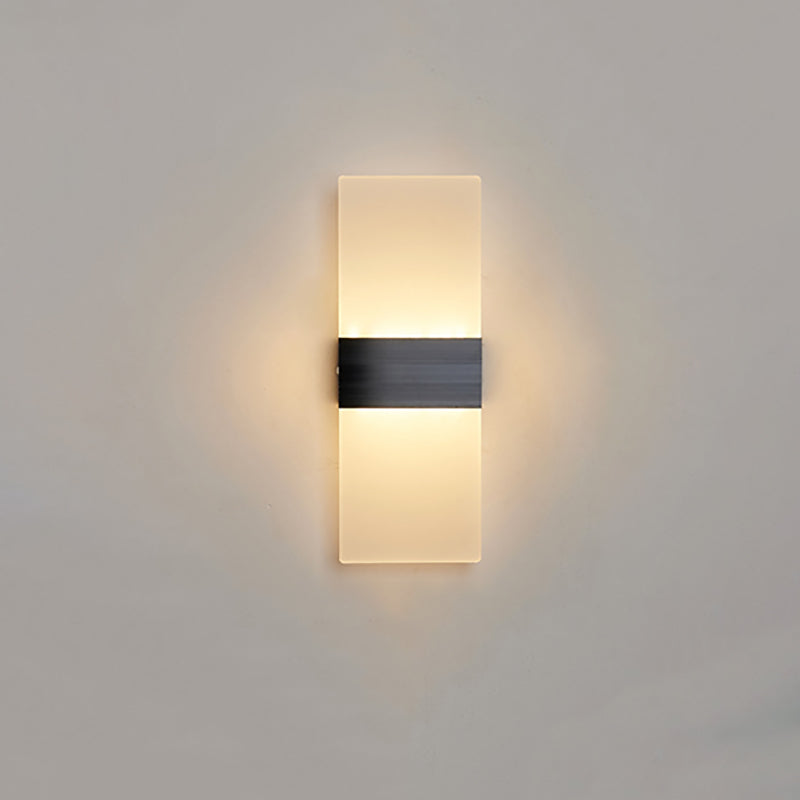 Contemporary Wall Light Geometric Shape LED Wall Sconce with Metal for Bedroom
