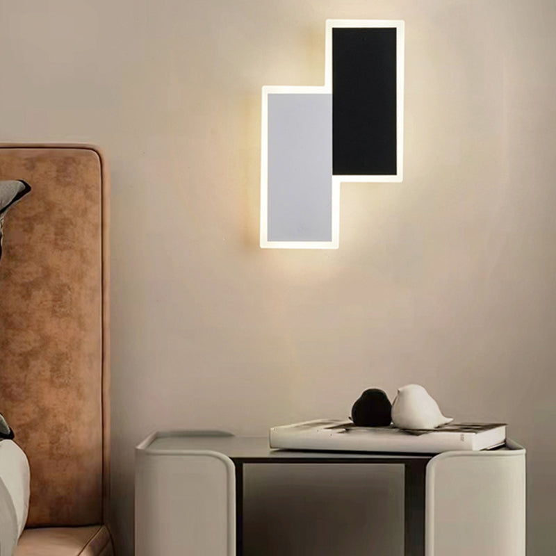 Contemporary Wall Light Geometric Shape LED Wall Sconce with Metal for Bedroom