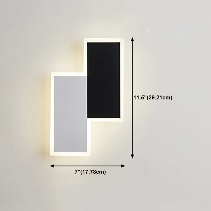Contemporary Wall Light Geometric Shape LED Wall Sconce with Metal for Bedroom