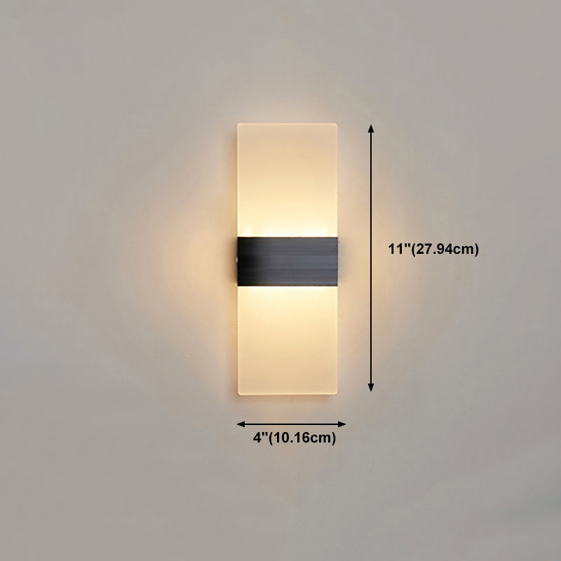 Contemporary Wall Light Geometric Shape LED Wall Sconce with Metal for Bedroom