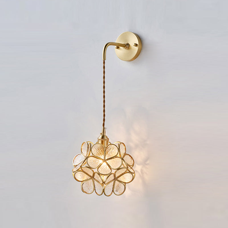 Nordische Wandhalterung Lampe moderne Glasschatten Wandleuchte für Wohnzimmer Schlafzimmer