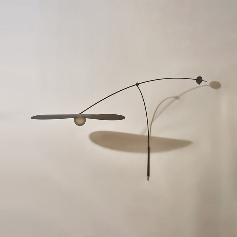 Nordic Style Metal Wall Sconce Adjustable Hat Shape Wall Light for Living Room