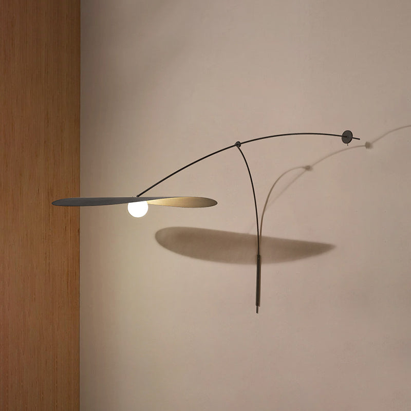 Nordischer Metall Wandleuchten verstellbarer Hutform Wandleuchte für Wohnzimmer