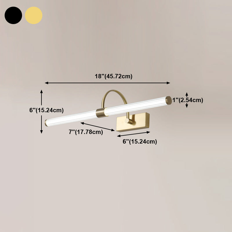Lampada a specchio cilindro Lampada Minimalista LED LED Apparecchiatura da parete del bagno