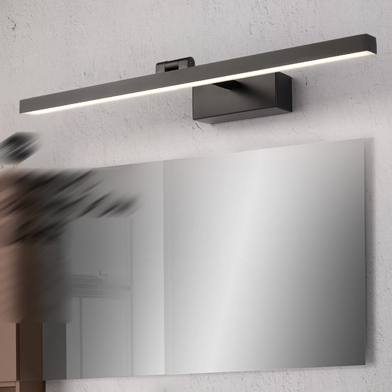 Minimalist Straight Mirror Lighting Metal LED Bathroom Sconce Light Fixture