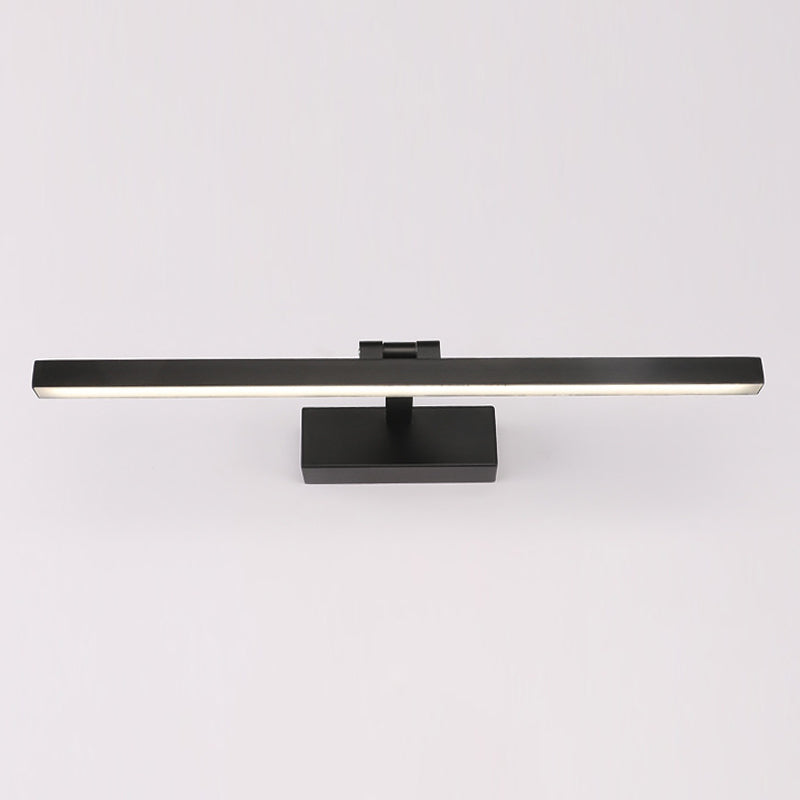 Minimalist Straight Mirror Lighting Metal LED Bathroom Sconce Light Fixture