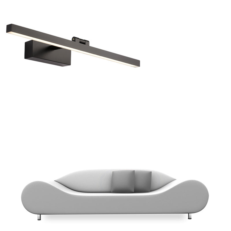Minimalist Straight Mirror Lighting Metal LED Bathroom Sconce Light Fixture
