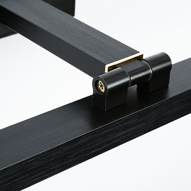 Linear Bathroom Mirror Light Fixture Metal LED Simple Wall Mounted Lamp in Black