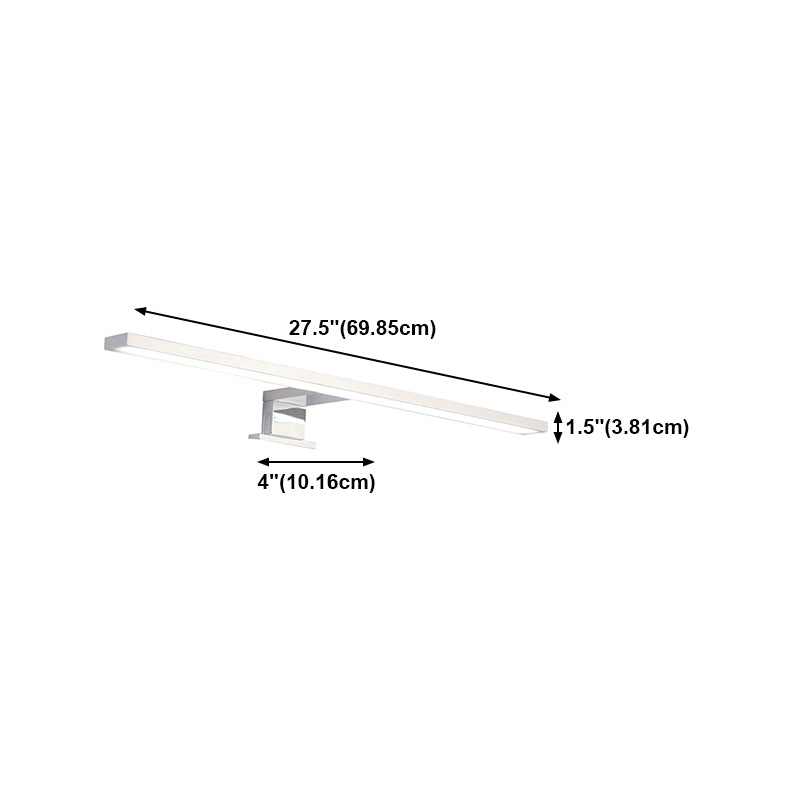 Sliver Linear Mirror Light Fixture Minimalist LED Metal Wall Lighting Fixture