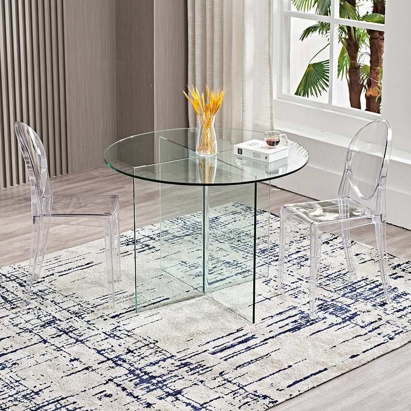 Modern Style Dinner Room Table Glass Dining Table for Home Use