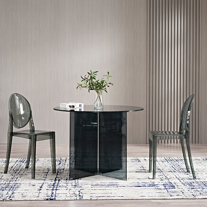 Modern Style Dinner Room Table Glass Dining Table for Home Use